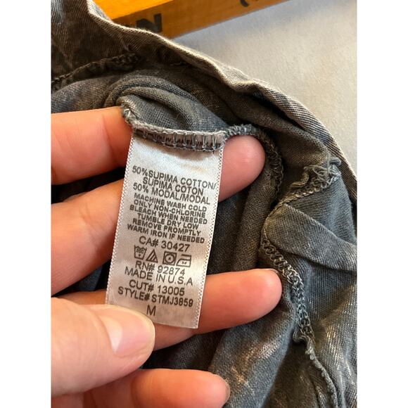 Splendid gray acid wash high low t shirt, size medium, cotton blend - Picture 6 of 6